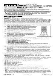 Instructions for the Sealey STF42 Oscillating Tower Fan ... - Sitebox Ltd