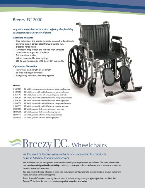 Standard Wheelchair Size Chart