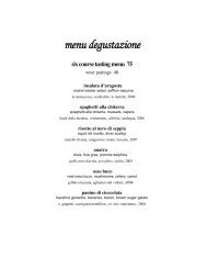 menu degustazione - Drago Centro