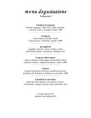 menu degustazione - Drago Centro