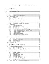 specification - Onion Routing