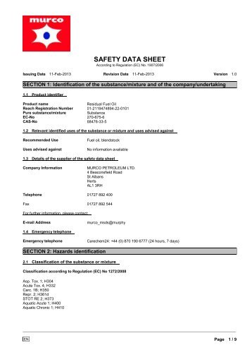 Medium Fuel Oil â BS 2869 Class F - Murco Petroleum