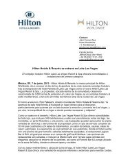 Hilton Hotels & Resorts se estrena en Lake Las Vegas