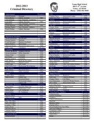 2012-2013 Criminal Directory - Yuma High School