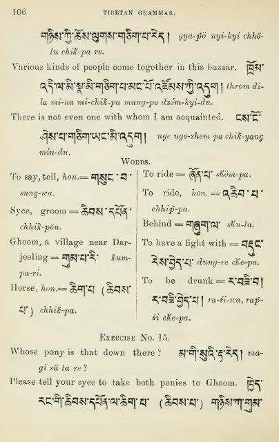 Grammar of colloquial Tibetan - learning tibetan