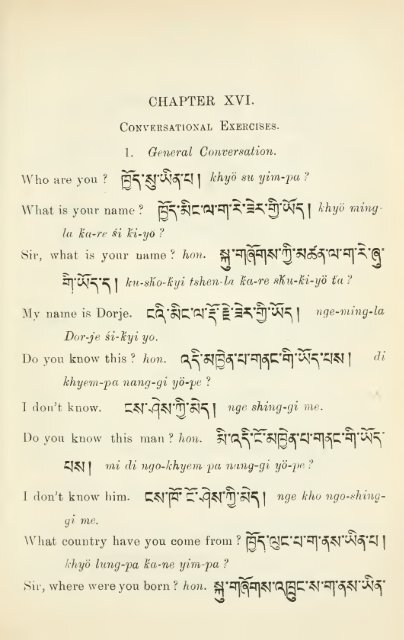 Grammar of colloquial Tibetan - learning tibetan