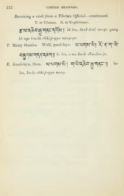 Grammar of colloquial Tibetan - learning tibetan