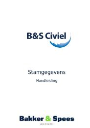 Civiel Stamgegevens Handleiding - Bakker & Spees