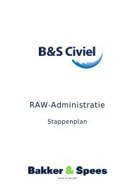 Stappenplan Civiel RAW-Administratie - Bakker & Spees