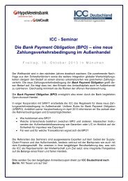 ICC - Seminar Die Bank Payment Obligation ... - ICC Deutschland