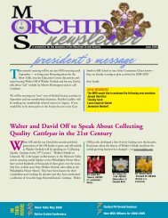 president's message - Maryland Orchid Society