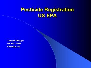 Pesticide Registration US EPA