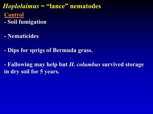 DISEASES OF ROOTS MIGRATORY ECTOPARASITES