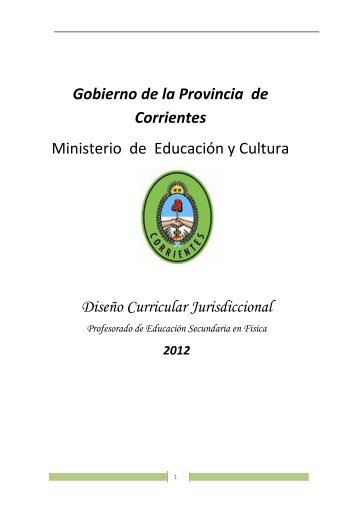 Gobierno de la Provincia de Corrientes Ministerio de EducaciÃ³n y ...