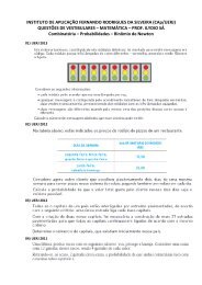 QUESTÃES DE VESTIBULARES - A Magia da MatemÃ¡tica