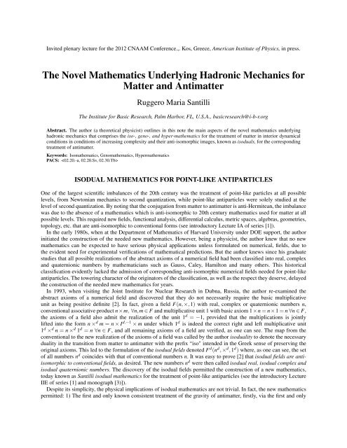 Download - The RM Santilli Foundation