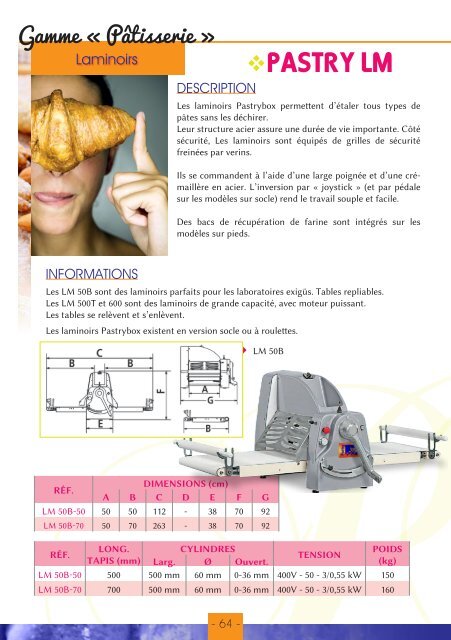 Matériel de Pâtisserie Métiers de bouche