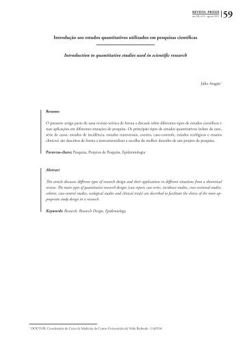 IntroduÃ§Ã£o aos estudos quantitativos utilizados em ... - UniFOA