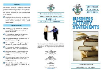 business activity statements - Seychelles Revenue Commission