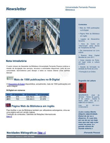 Newsletter - Universidade Fernando Pessoa