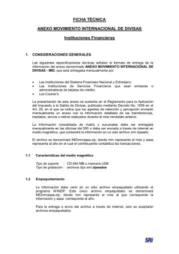 ficha técnica de anexo transaccional - Servicio de Rentas Internas