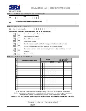 Formulario 321 Junio-06