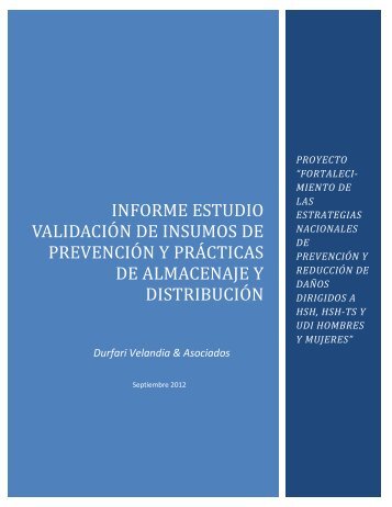 informe estudio validacion de insumos de prevencion y ... - Proyecto