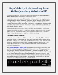 Buy Celebrity Style Jewellery from Online Jewellery Website in UK