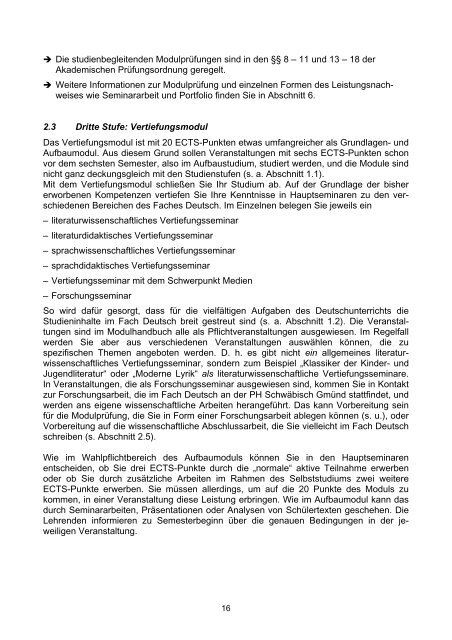 Studienführer - Pädagogische Hochschule - Schwäbisch Gmünd