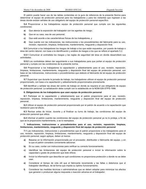 NOM-017-STPS-2008 - Normas Oficiales Mexicanas de Seguridad y ...