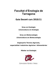 Facultat d'Enologia de Tarragona - Universitat Rovira i Virgili