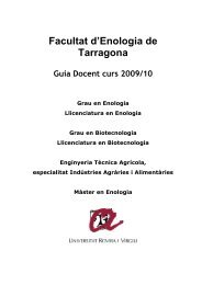Guia Docent 2009-2010 - Facultat d'Enologia - Universitat Rovira i ...