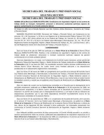 NOM-010-STPS-1999 - Normas Oficiales Mexicanas de Seguridad y ...