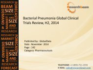 2014 Bacterial Pneumonia Global Clinical Trials Review, H2: Market Growth, Key Drugs, Analysis Report