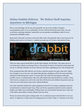 Online Grabbit Delivery - We Deliver Stuff Anytime, Anywhere in Michigan