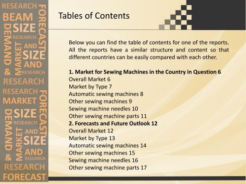 Sewing Machine Markets in the World to 2019 - Market Size, Trends, Key Industry, Development, and Forecasts