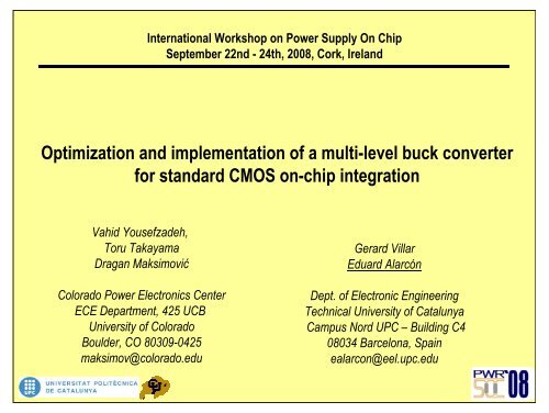 Optimization and implementation of a multi-level buck converter for ...