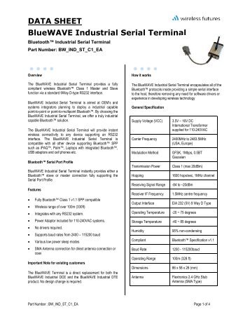 Bluetoothâ¢ Industrial RS232 Serial Terminal - Adaptive Modules Ltd