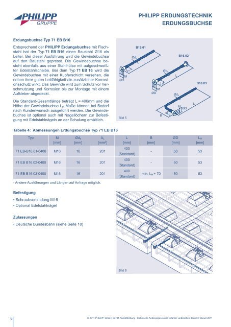 PHILIPP Erdungstechnik Produktübersicht - PHILIPP Gruppe