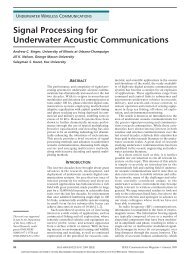Signal Processing for Underwater Acoustic Communications