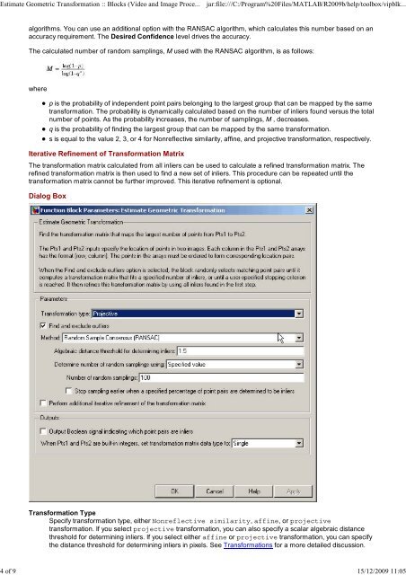 Estimate Geometric Transformation :: Blocks (Video and Image ...