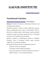 Variational Calculus - Gauge-institute.org