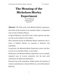 Michelson-Morley Experiment and the Aether - Gauge-institute.org