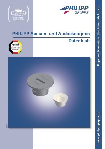 und Abdeckstopfen Datenblatt - PHILIPP Gruppe