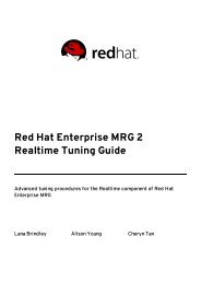 Red Hat Enterprise MRG 2 Realtime Tuning Guide - Linux