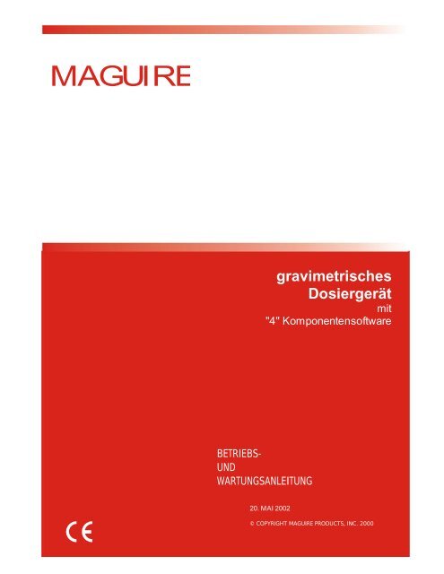 gravimetrisches Dosiergerät - Maguire Products
