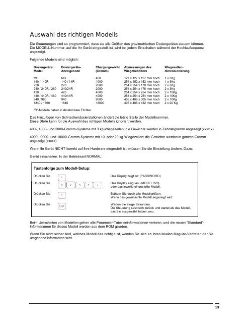 gravimetrisches Dosiergerät - Maguire Products