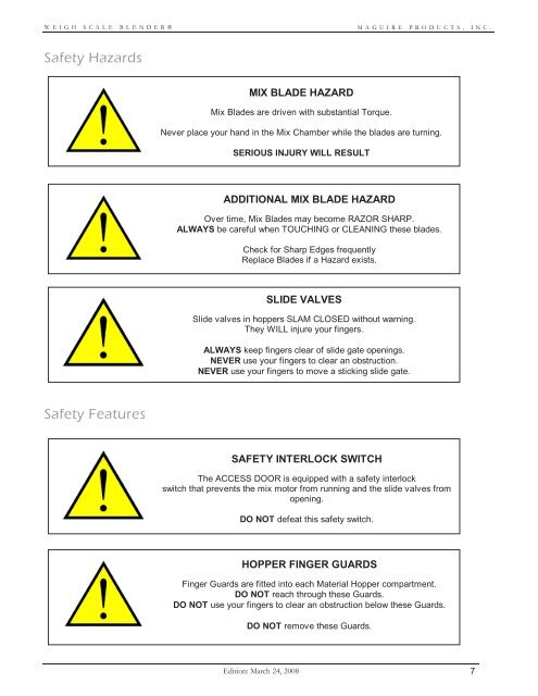 WEIGH SCALE BLENDER® - Maguire Products