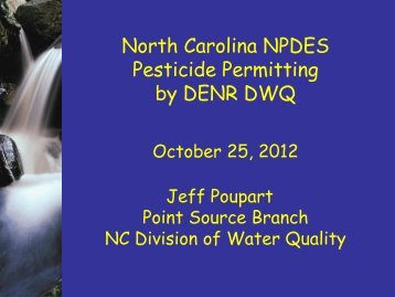 Jeff Poupart, NPDES - North Carolina Mosquito and Vector Control ...