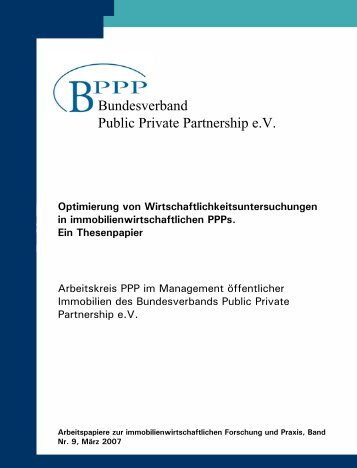 Bundesverband Public Private Partnership e.V. - Fachgebiet ...